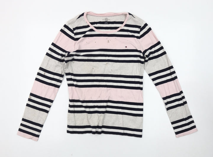 Tommy Hilfiger Women's Striped T-Shirt, Multicoloured, L
