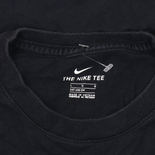 Nike Boys Black T-Shirt, 11-12 Years, Casual Logo Style