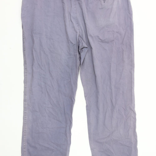 Cotton Traders Men's Purple Elastic Waist Trousers