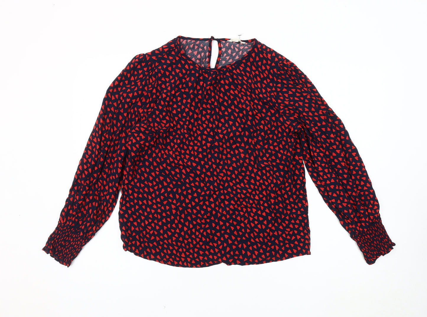 hush Women's Red Geometric Blouse, Size 12