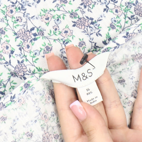 Marks and Spencer Women's Floral Blouse, Size 16