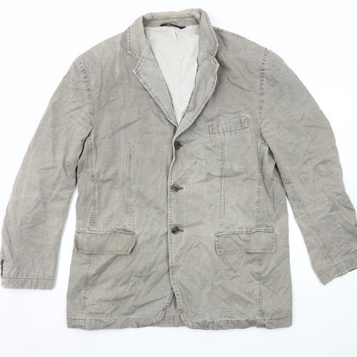 Marks & Spencer Men's Grey Cotton Blazer - Large 41-43"