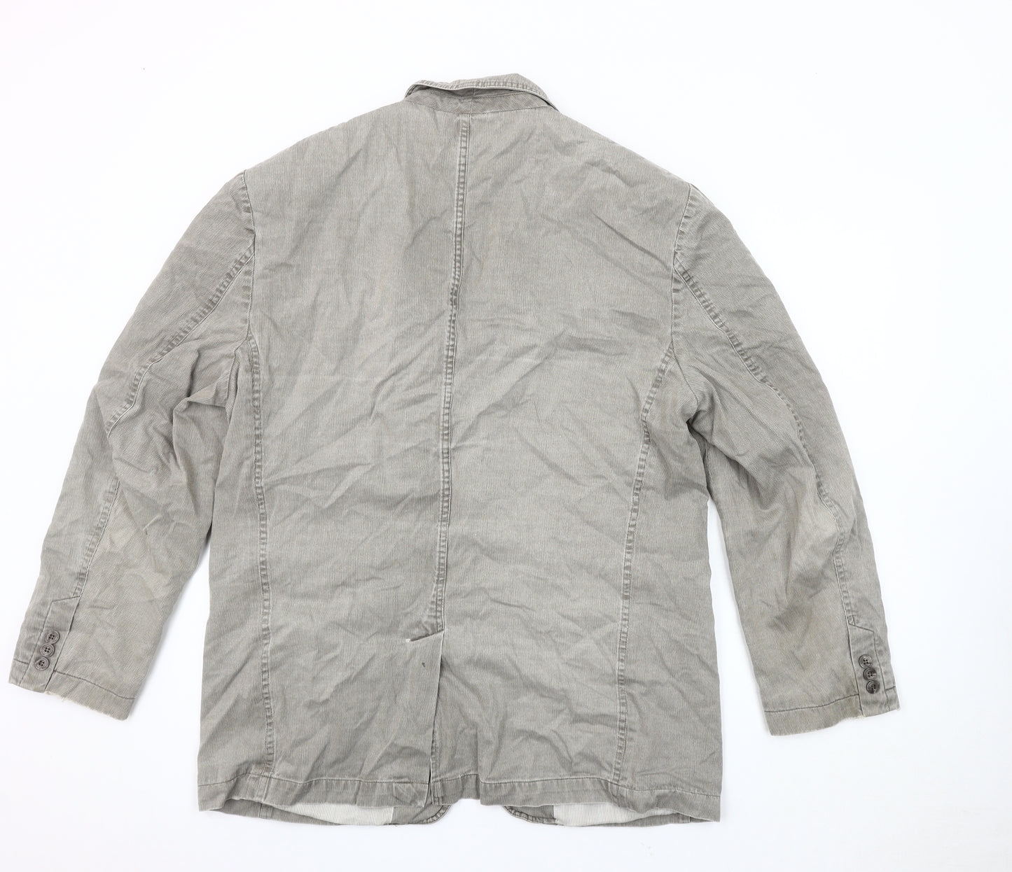 Marks & Spencer Men's Grey Cotton Blazer - Large 41-43"