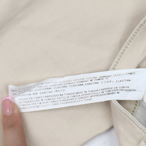 Zara Women Beige Skinny Jeans, Size 32, Excellent Condition