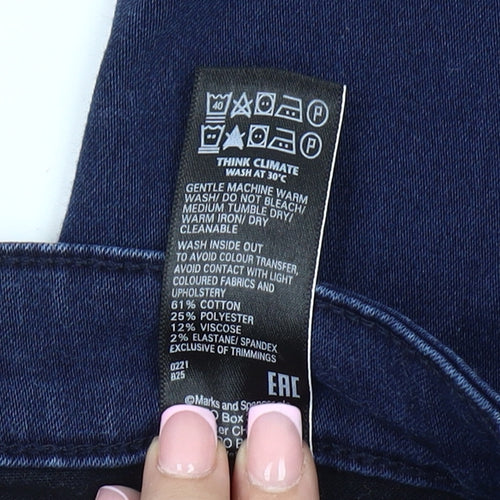 Marks and Spencer Women's Blue Straight Jeans Size 12