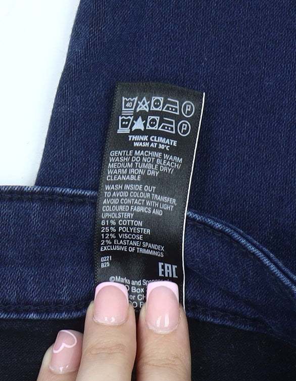 Marks and Spencer Women's Blue Straight Jeans Size 12