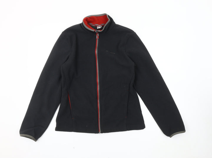 Decathlon Boys Black Basic Jacket, 14 Years, Full Zip, Casual