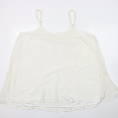 Joanna Hope Women's White Beaded Camisole Tank Top Size 22