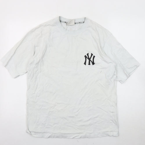 MLB Men's White Graphic Print T-Shirt - Medium