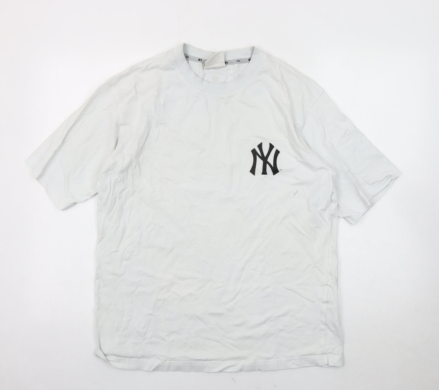 MLB Men's White Graphic Print T-Shirt - Medium