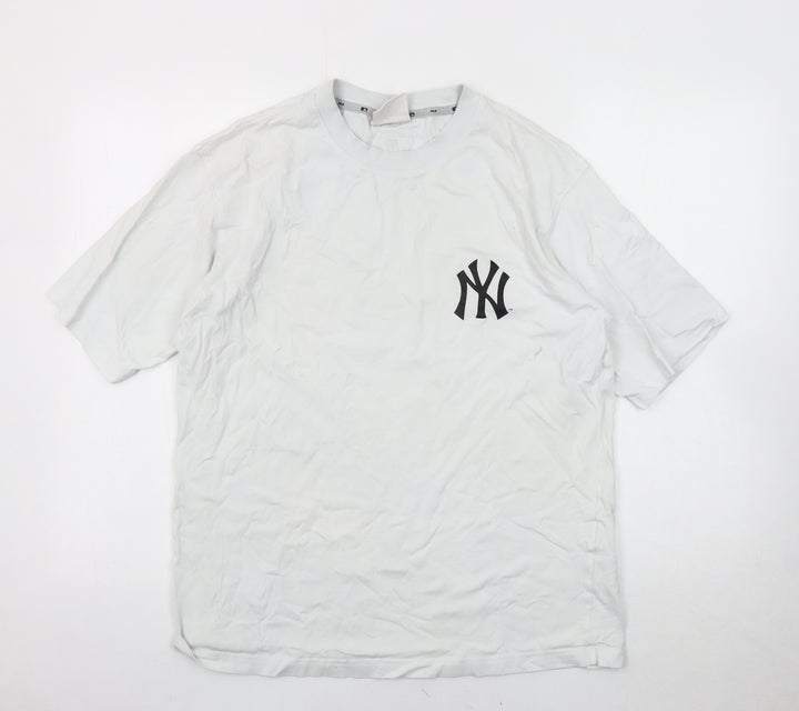 MLB Men's White Graphic Print T-Shirt - Medium