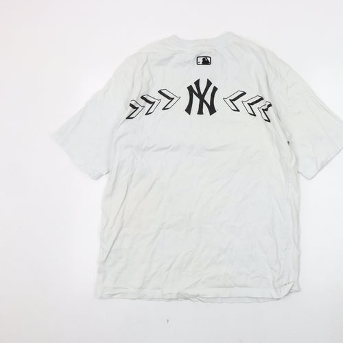 MLB Men's White Graphic Print T-Shirt - Medium