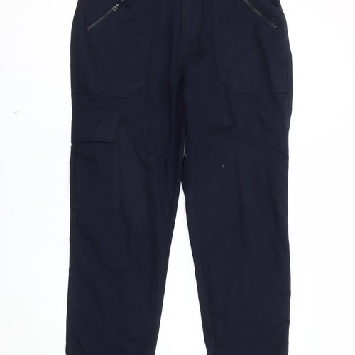 Cotton Traders Mens Blue Cargo Trousers Size 32