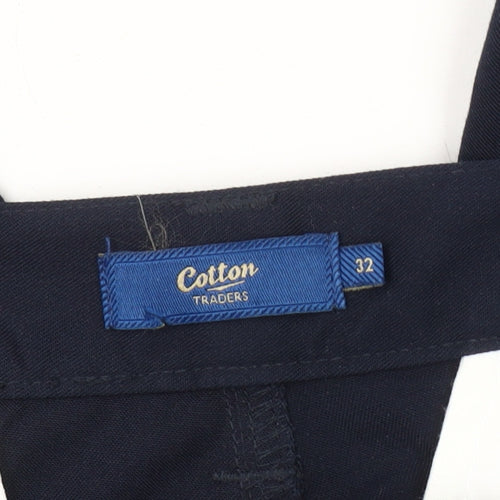 Cotton Traders Mens Blue Cargo Trousers Size 32