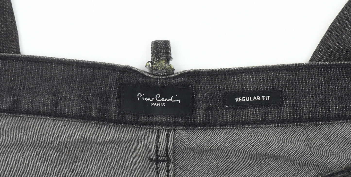 Pierre Cardin Men's Black Jeans 38S Regular Fit