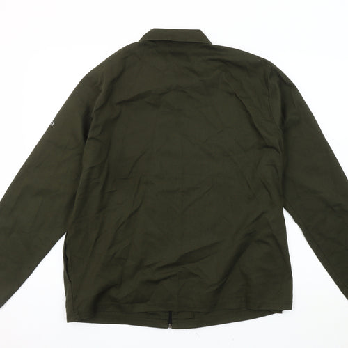 Voi Men's Green Basic Jacket L, Logo Accent, Zip Closure