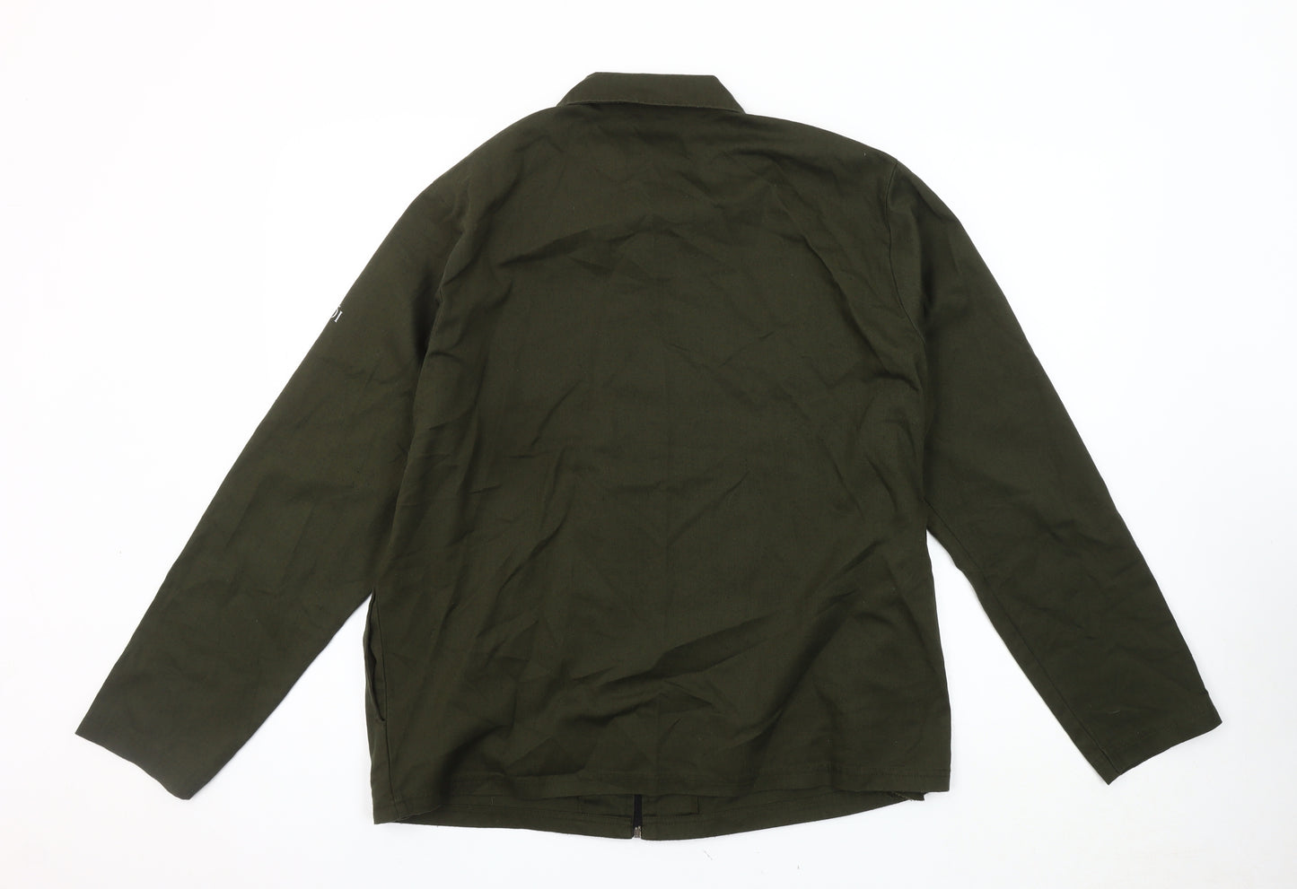 Voi Men's Green Basic Jacket L, Logo Accent, Zip Closure