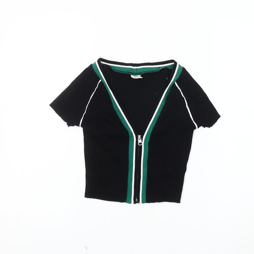 Urban Outfitters Women's Black XS V-Neck Knit Top