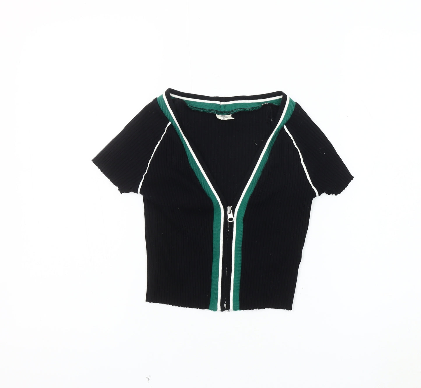 Urban Outfitters Women's Black XS V-Neck Knit Top