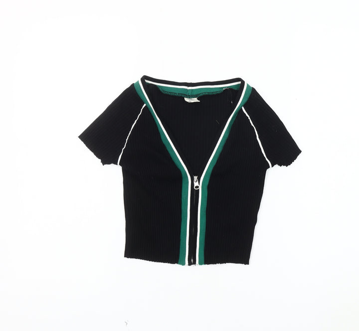 Urban Outfitters Women's Black XS V-Neck Knit Top