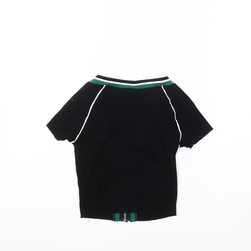 Urban Outfitters Women's Black XS V-Neck Knit Top