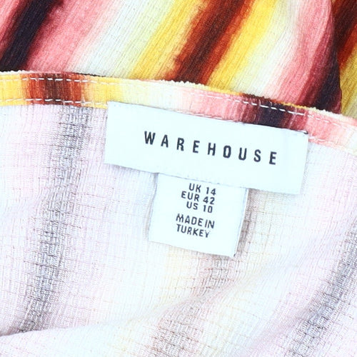 Warehouse Women Multicoloured Striped Maxi Dress