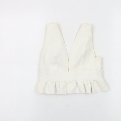 River Island Women Ivory Cropped Top Size 6