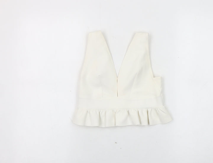 River Island Women Ivory Cropped Top Size 6
