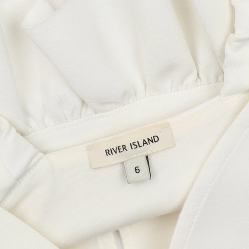 River Island Women Ivory Cropped Top Size 6