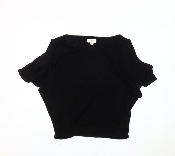 Velvet by Graham & Spencer Women's Black XS Off-the-Shoulder Top