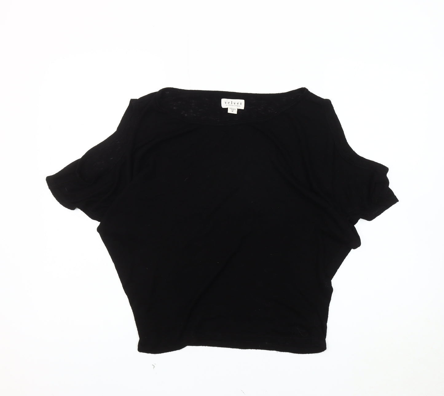 Velvet by Graham & Spencer Women's Black XS Off-the-Shoulder Top