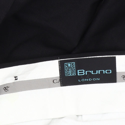 Bruno Men's Black Trousers Size 52 Wool Blend