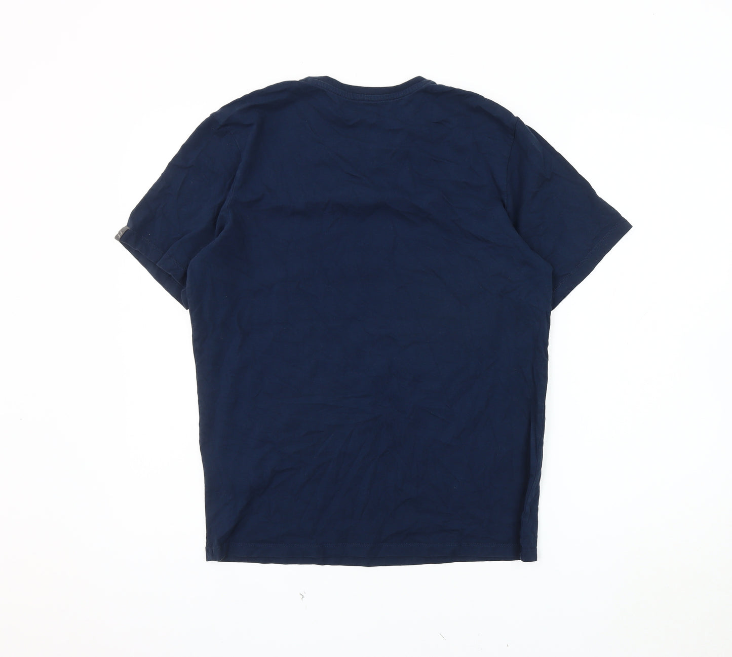 Rab Men's Blue Crew Neck T-Shirt, Size L, Logo Accent