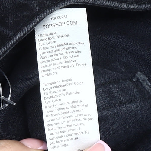 Topshop Black Straight Jeans Unisex Adults Size 30