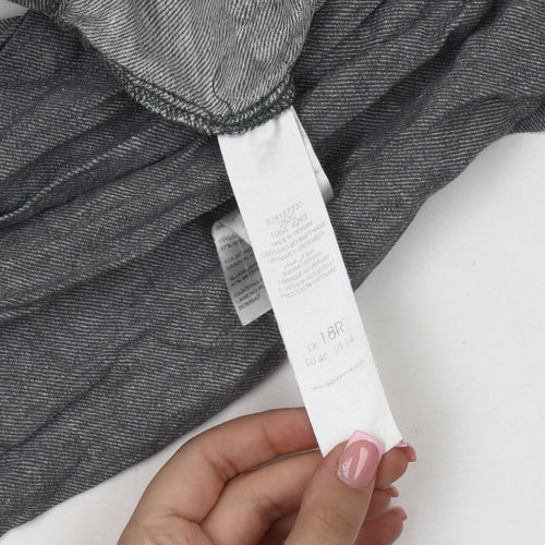 Debenhams Women's Grey Linen Trousers Size 18 Casual Summer