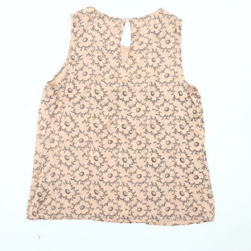 Oasis Women's Beige Floral Blouse Size 10