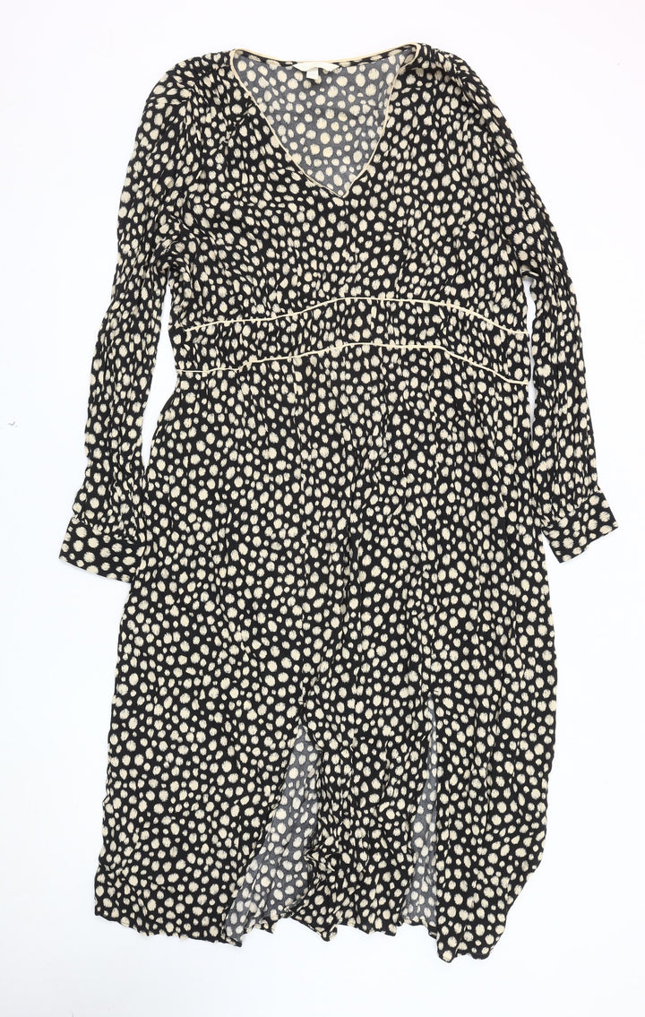 H&M Women's Black Polka Dot Maternity Dress XL