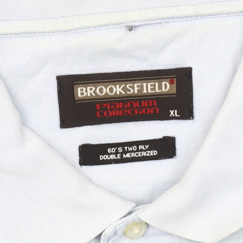 Brooksfield Men's Blue XL Polo Shirt