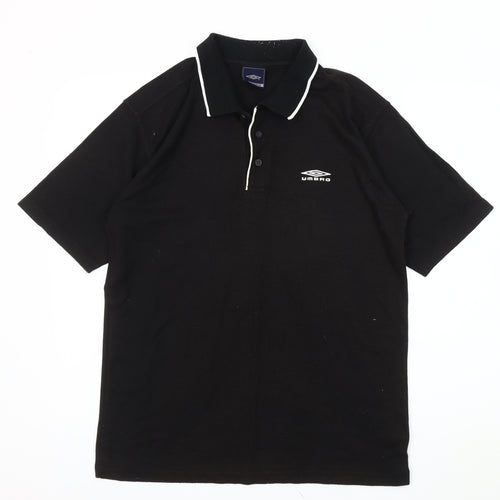 Umbro Men's Black Polo Shirt M - Casual Comfort