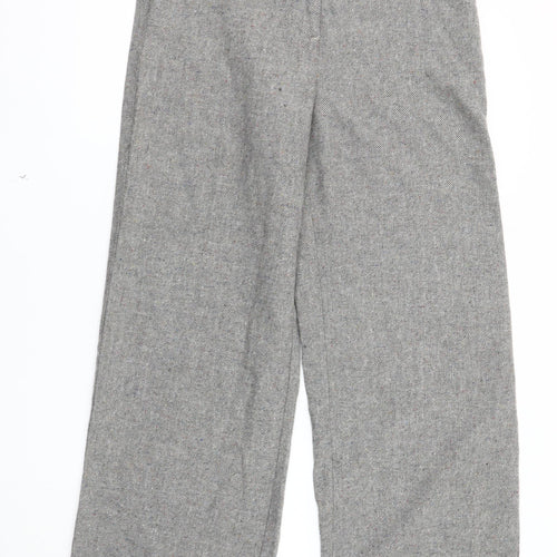 Next Women's Grey Wide-Leg Trousers, Size 10