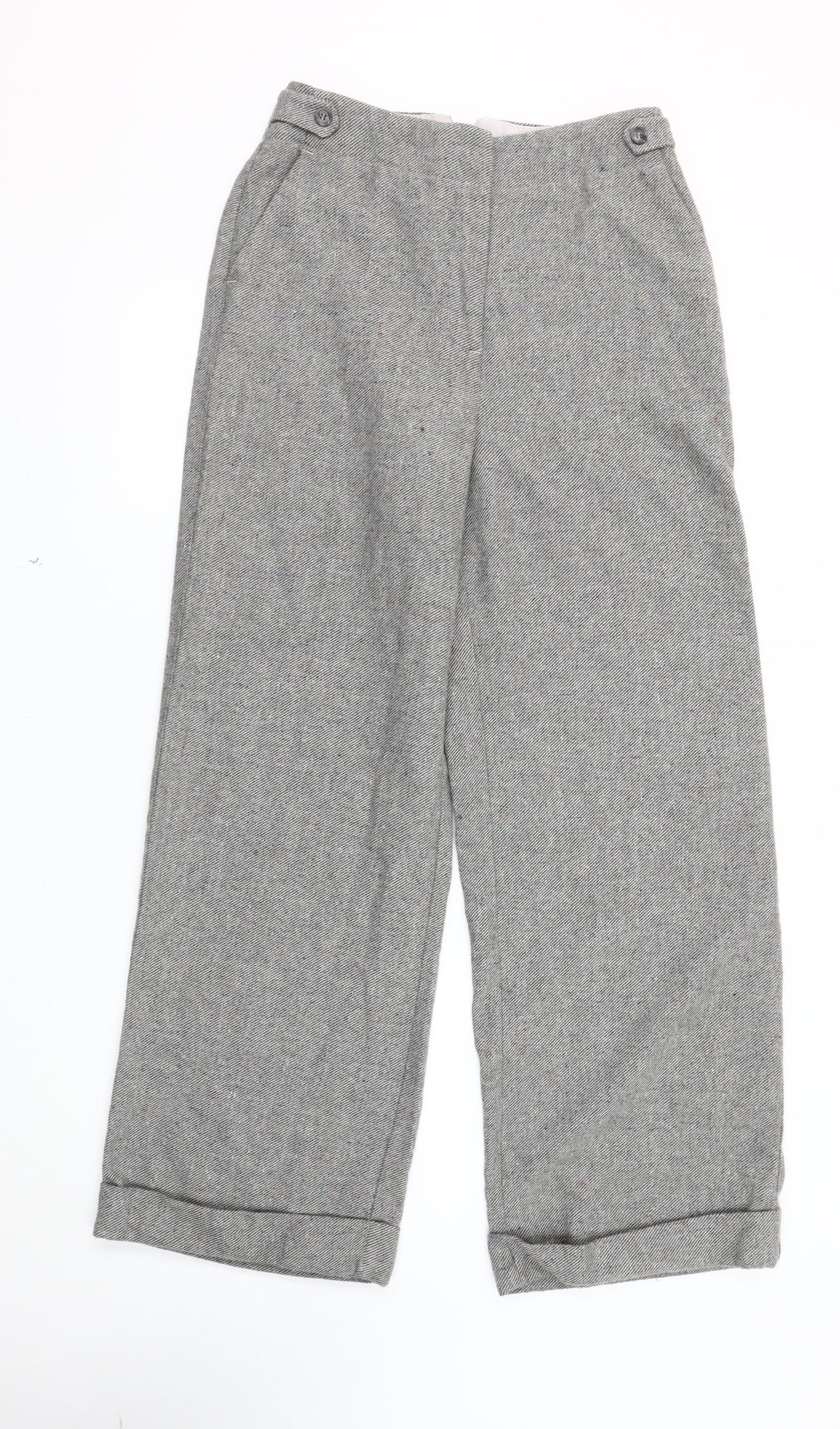 Next Women's Grey Wide-Leg Trousers, Size 10