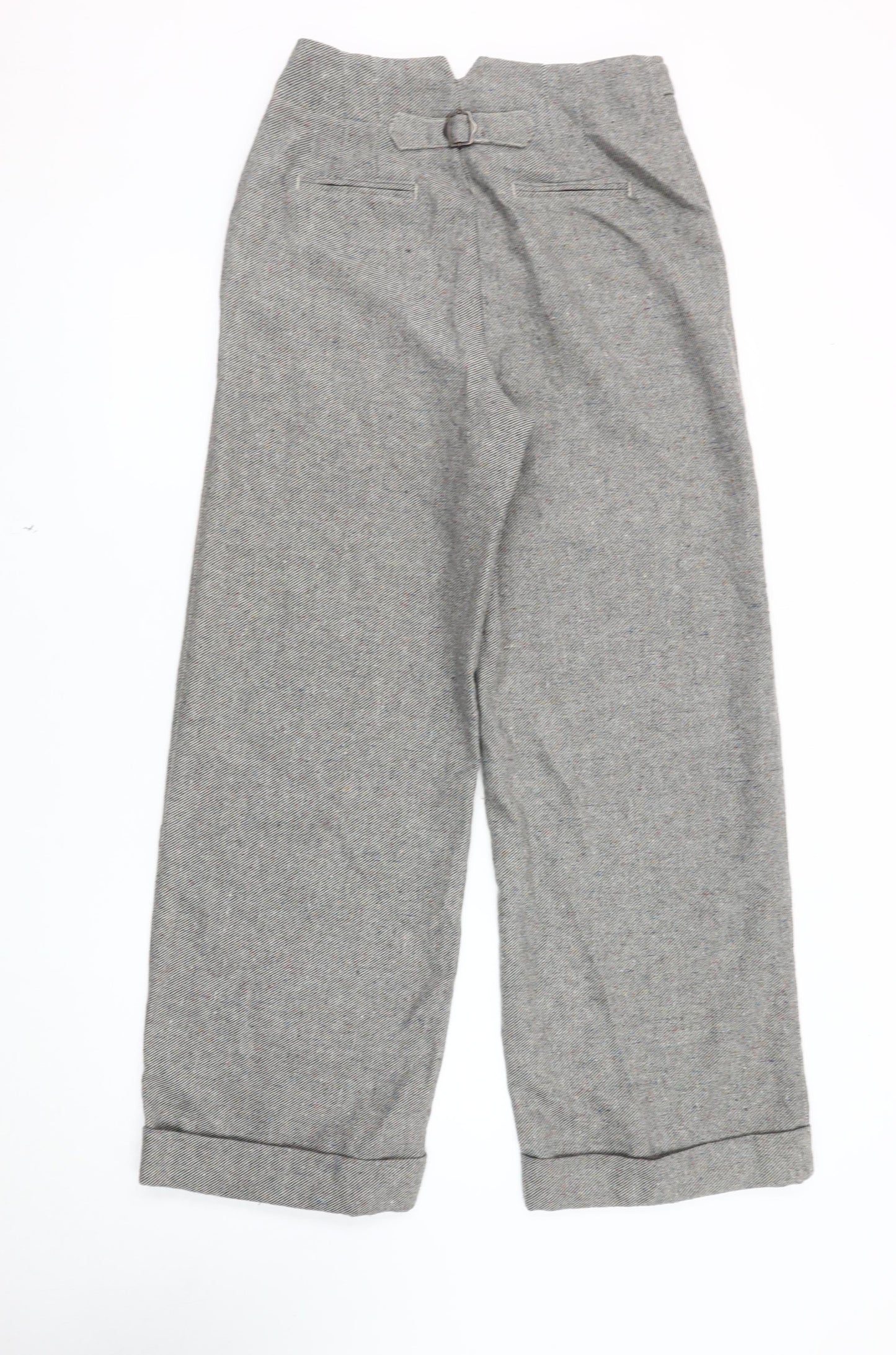 Next Women's Grey Wide-Leg Trousers, Size 10