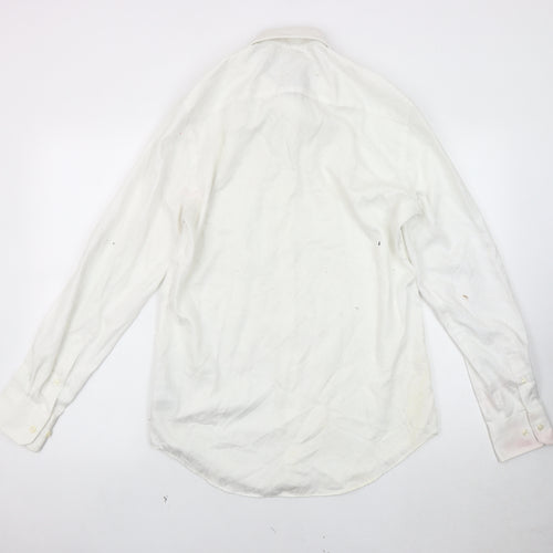 Jeff Banks Men's White Slim Fit Button-Up Shirt 15