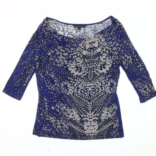 French Connection Women's Blue Blouse, Size S, Elegant Style