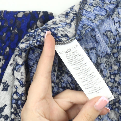 French Connection Women's Blue Blouse, Size S, Elegant Style