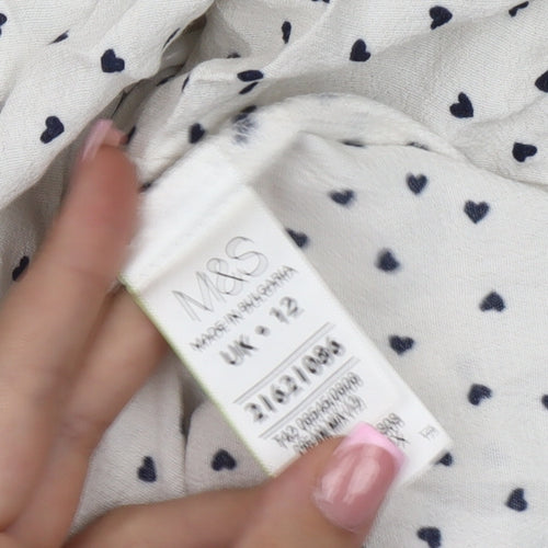 Marks and Spencer Women's White A-Line Dress Size 12
