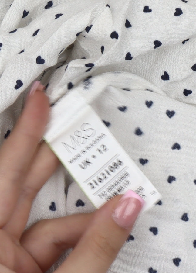 Marks and Spencer Women's White A-Line Dress Size 12