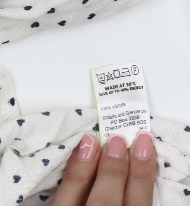 Marks and Spencer Women's White A-Line Dress Size 12