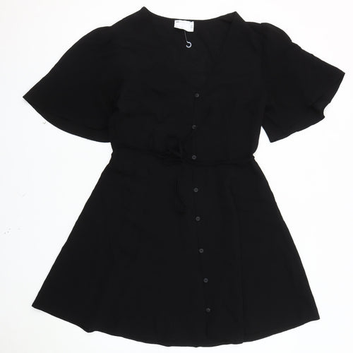 ASOS DESIGN Black Women's Dress Size 10 V-Neck