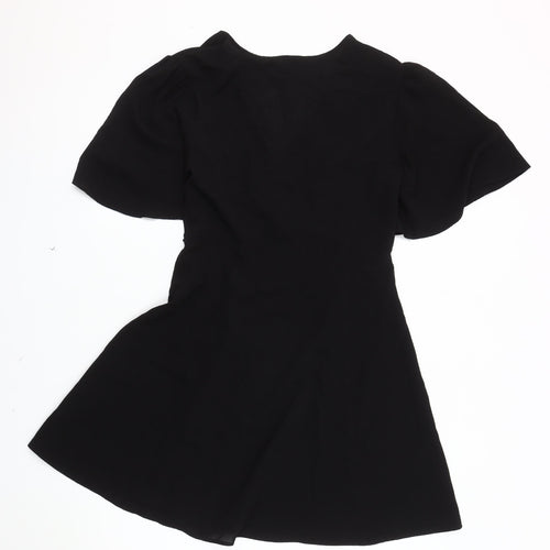 ASOS DESIGN Black Women's Dress Size 10 V-Neck